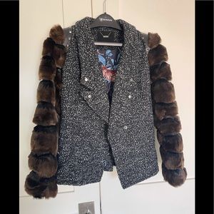 Custo Barcelona beautiful fur jacket
